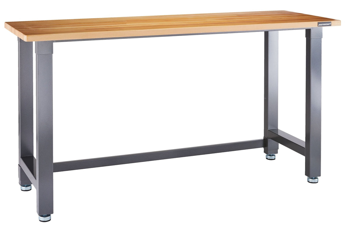 Mastercraft Wooden Top Work Bench, 72 x 24 x 37.5-in