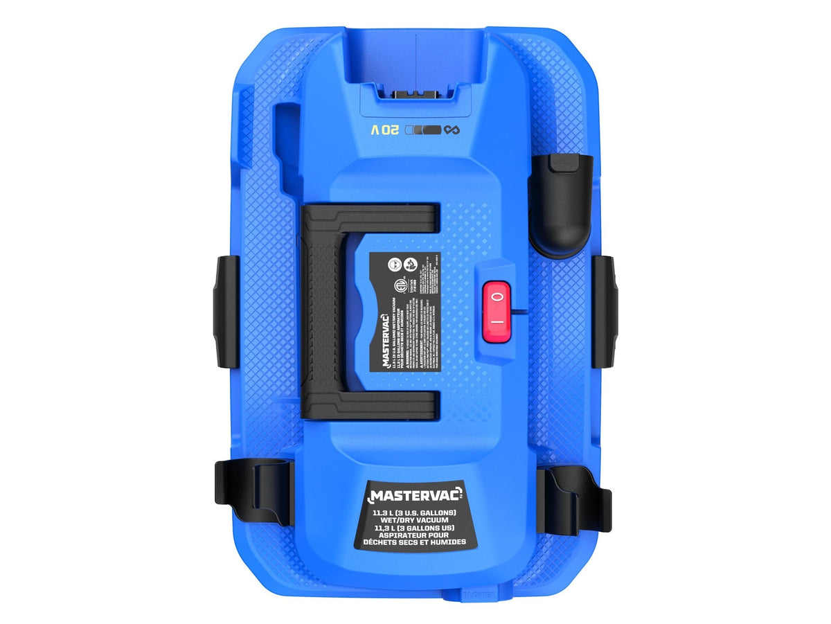 Mastervac 20V Cordless 11-L Wet/Dry Shop Vacuum, Tool Only, PWR POD Compatible