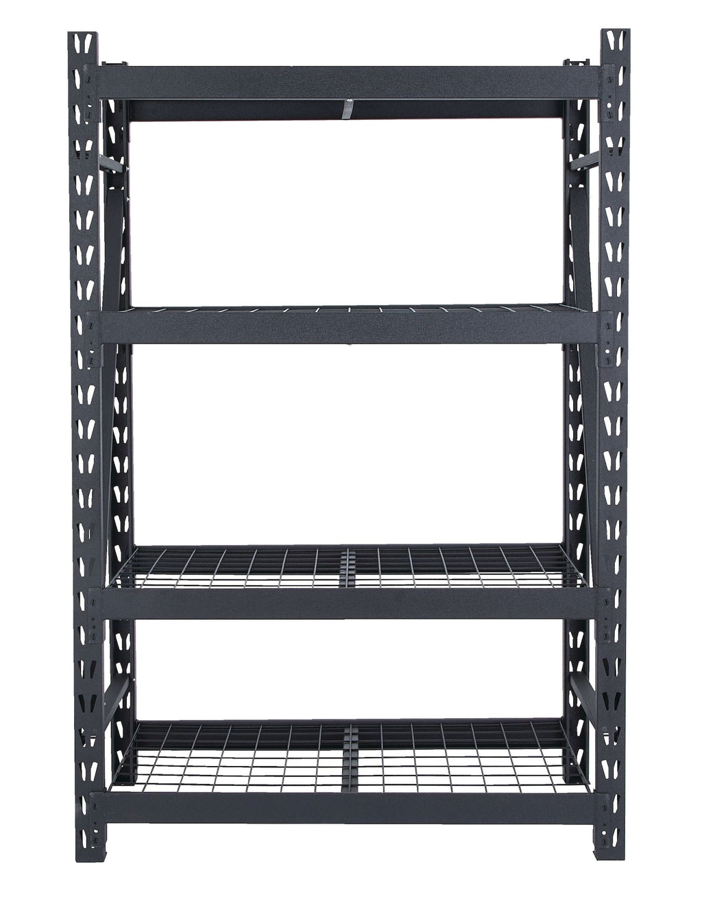 MAXIMUM Adjustable 4-Shelf Heavy Duty Steel Metal Storage Rack / Shelving Unit, 48 x 24 x 72-in