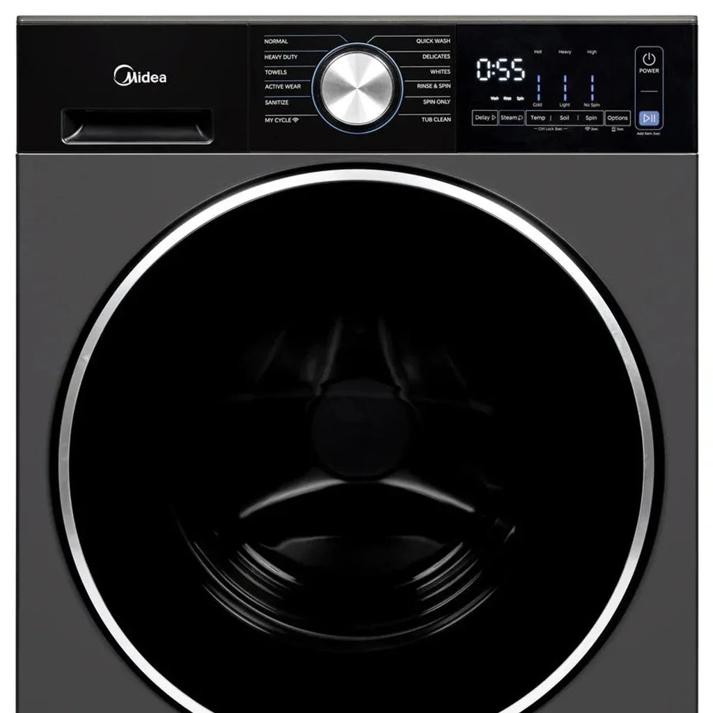 Midea 3.1 cu ft. Graphite Steel Front Load Washer with Quick Wash Option