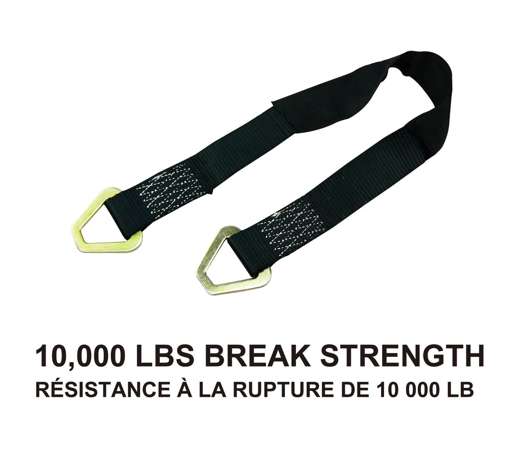 MotoMaster 10,000-lb Axle Strap, with D-rings, 2-in x 31-in