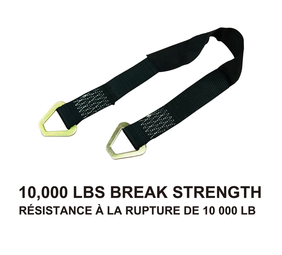 MotoMaster 10,000-lb Axle Strap, with D-rings, 2-in x 31-in
