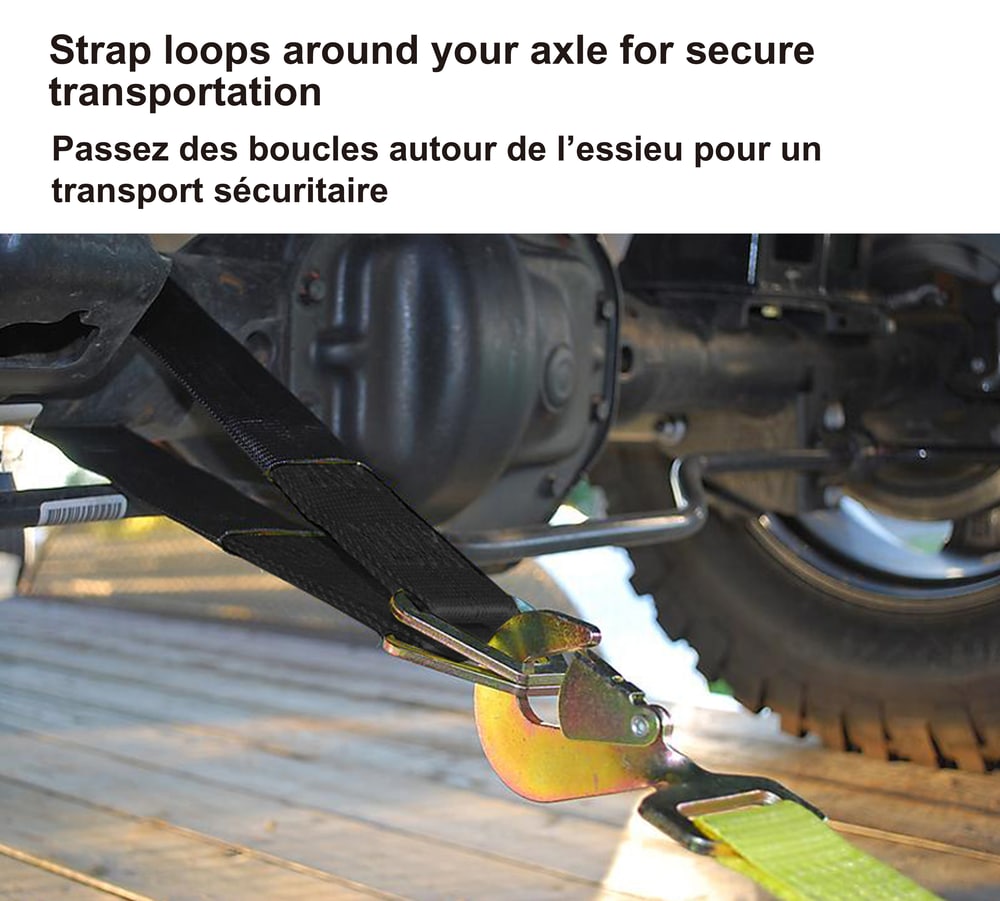 MotoMaster 10,000-lb Axle Strap, with D-rings, 2-in x 31-in