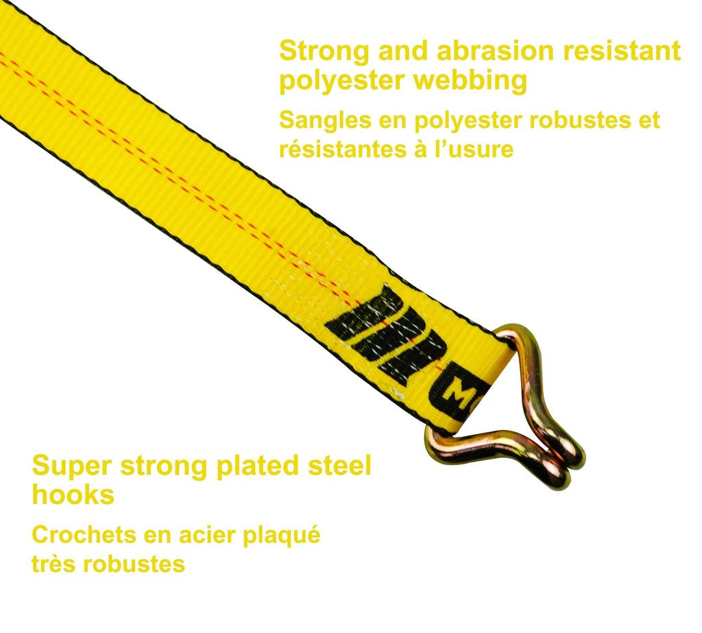 MotoMaster 10,000-lb Ratchet Tie Down Strap, Abrasion Resistant, 2-in x 27-ft