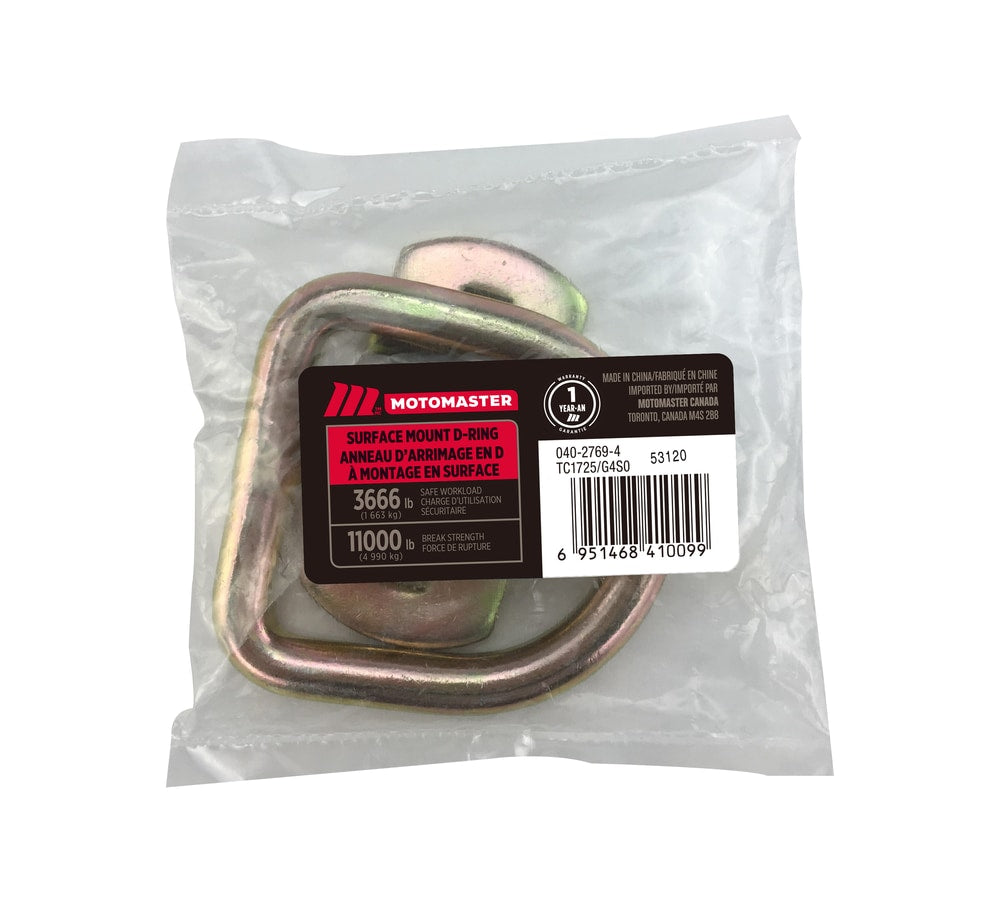 MotoMaster 11,000-lb Medium Duty D-Ring, Surface Mountable