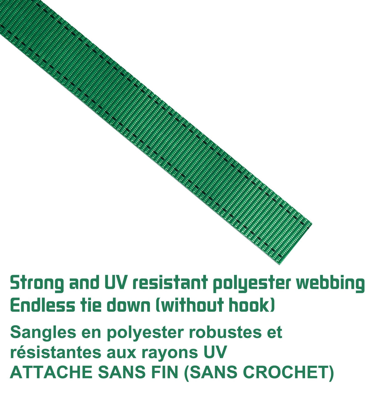 MotoMaster 1,500-lb Endless Padded Ratchet Tie Down Strap, Weatherproof, 1-in x 14-ft