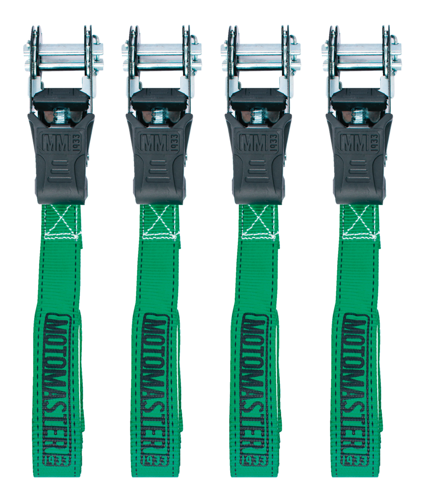 MotoMaster 1,500-lb Padded Ratchet Tie Down Straps, 1-in x 14-ft, 4-pk
