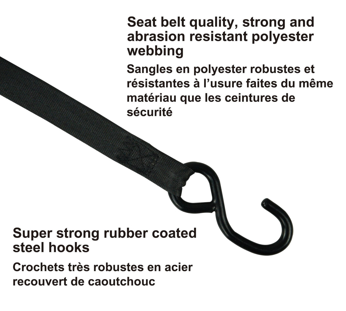 MotoMaster 1,500-lb Retractable Transom Tie Down Strap, 1-in x 6-ft (2.54 cm x 1.8 m), 2-pk