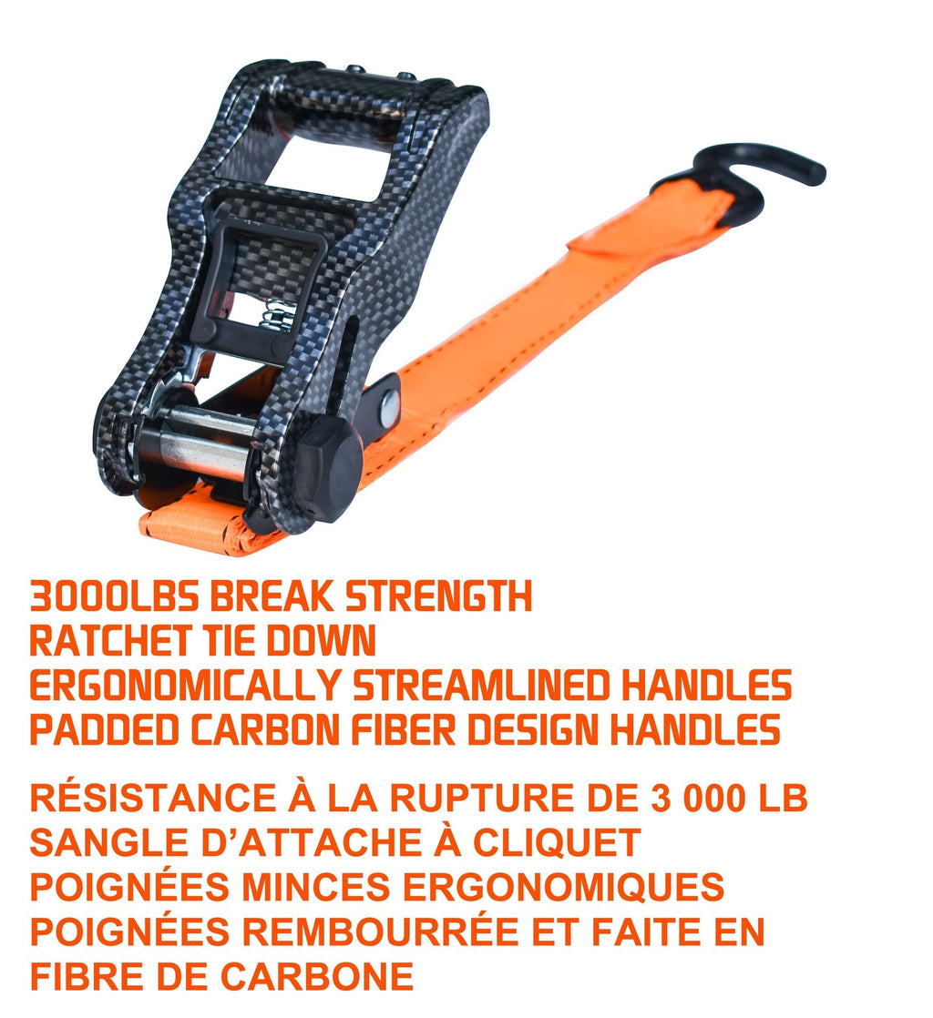 MotoMaster 3,000-lb Heavy Duty Ratchet Tie Down Strap, 1.25-in x 14-ft, 4-pk
