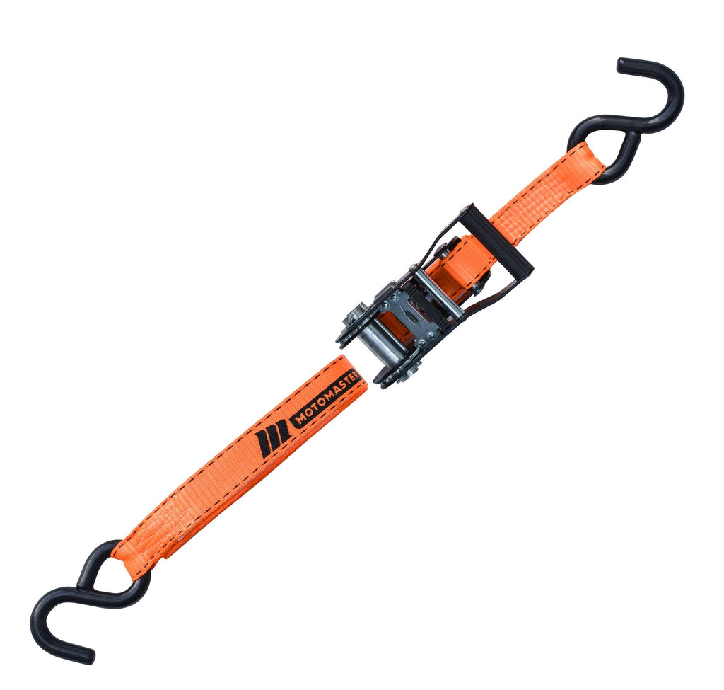 MotoMaster 3,000-lb Heavy Duty Ratchet Tie Down Strap, Non-Padded, 1-in x 14-ft
