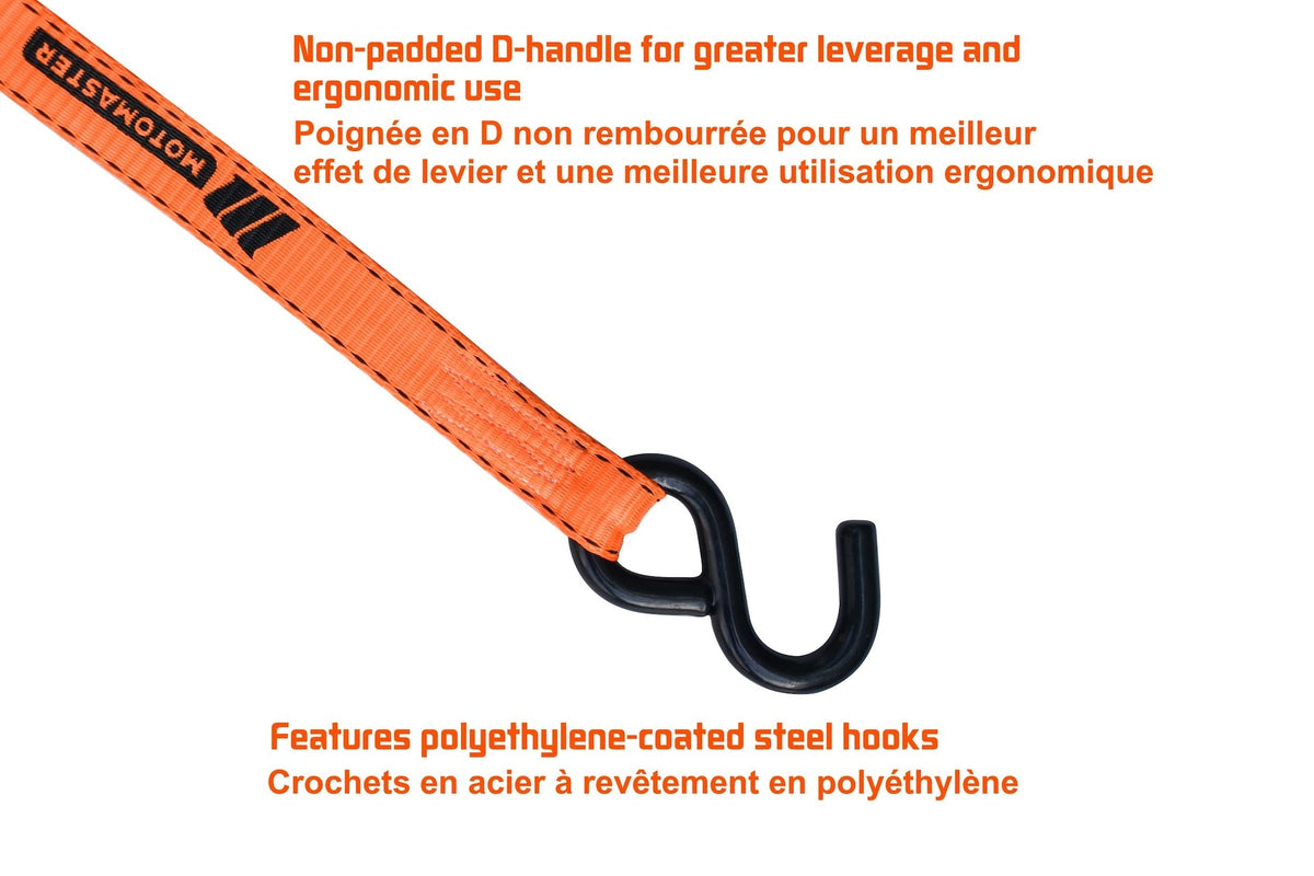 MotoMaster 3,000-lb Heavy Duty Ratchet Tie Down Strap, Non-Padded, 1-in x 14-ft