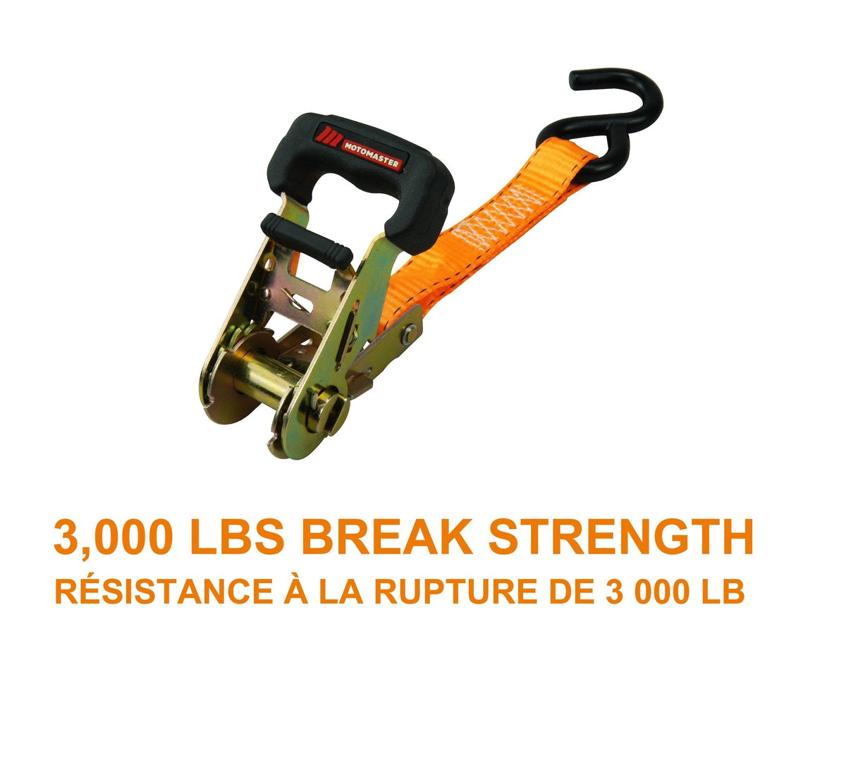 MotoMaster 3,000-lb Ratchet Tie Down Straps, with Power Grip Padded Handles, 1-in x 10-ft, 4-pk