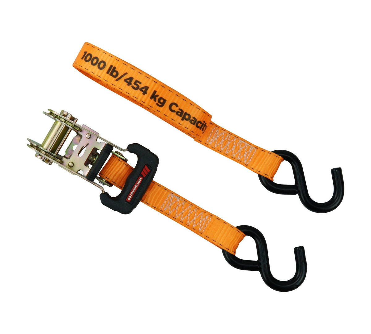 MotoMaster 3,000-lb Ratchet Tie Down Straps, with Power Grip Padded Handles, 1-in x 10-ft, 4-pk