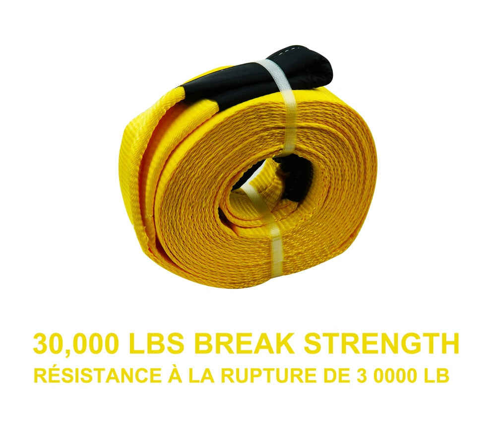 MotoMaster 30,000-lb Recovery Strap with Loop Ends, Commercial Grade, 4-in x 30-ft