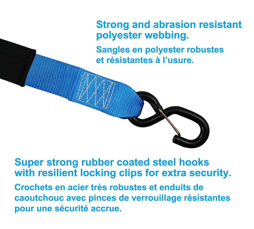 MotoMaster 3,600-lb Heavy Duty Ratchet Tie Down Strap, Assorted Sizes, 4-pk