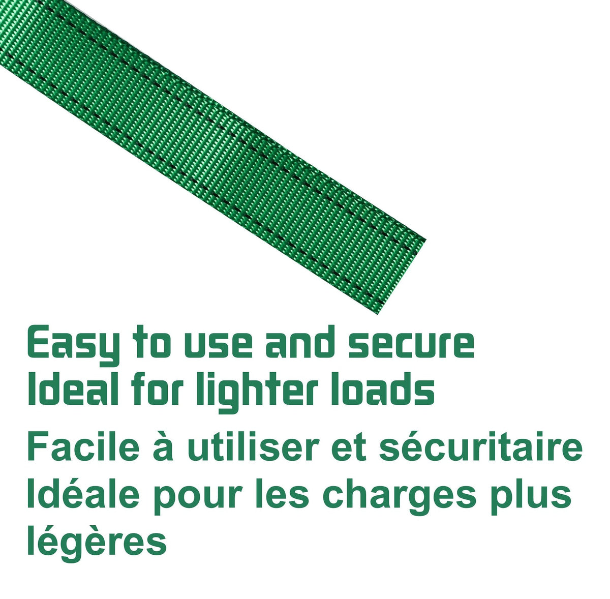 MotoMaster 450-lb Light Duty Lashing Straps with Cam Buckle Clasps, Weatherproof, 1-in x 12-ft, 2-pk