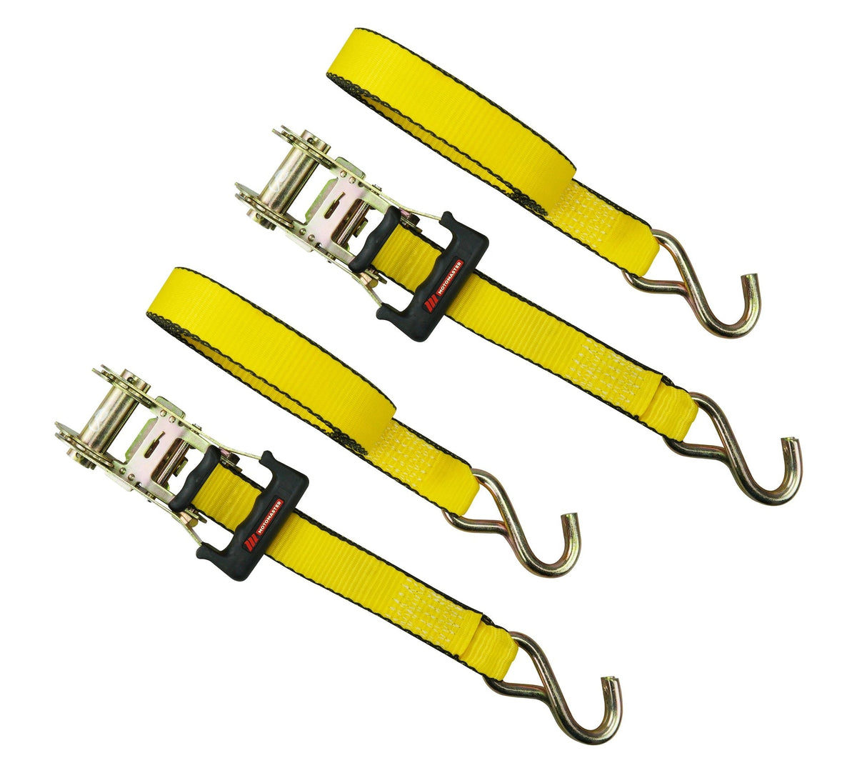 MotoMaster 5,000-lb Commercial Ratchet Tie Down Straps, with Ultra Padded Handles, 1.5-in x 14-ft, 2-pk