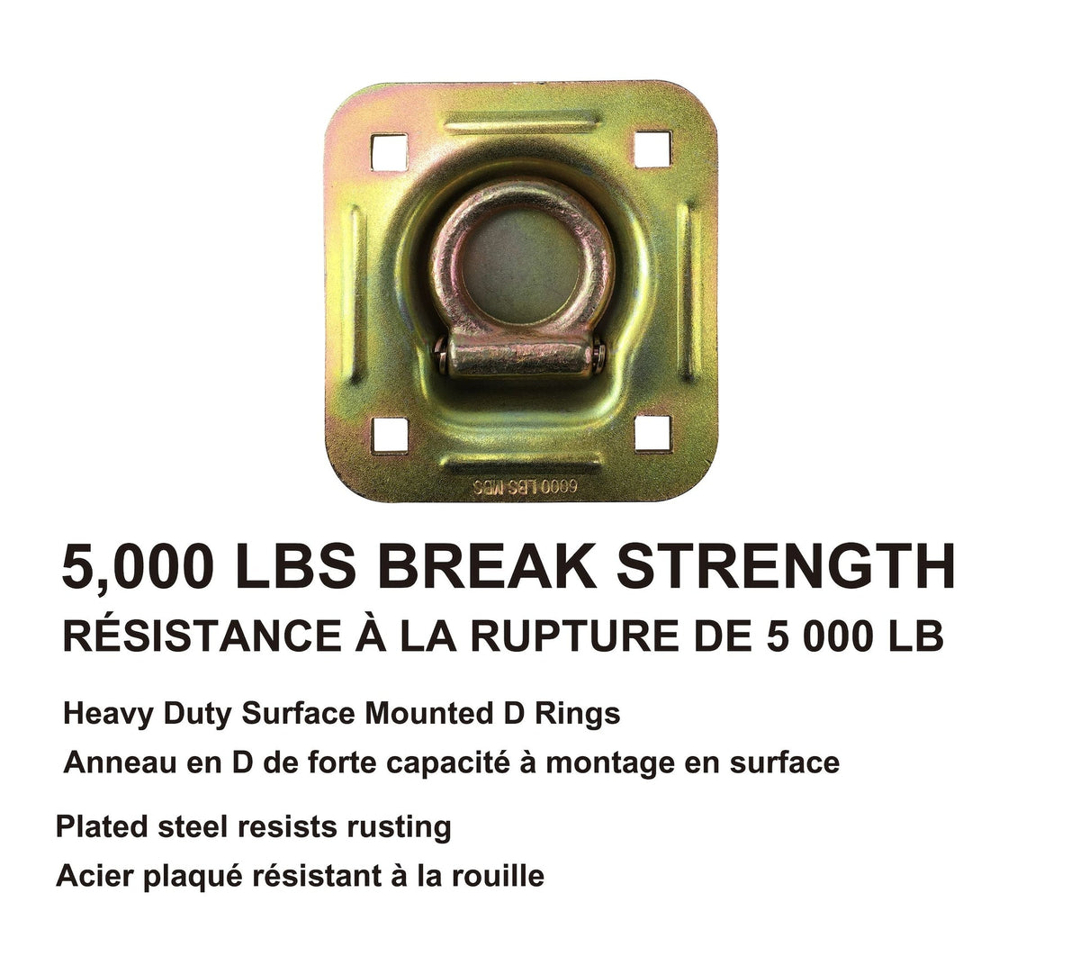 MotoMaster 5,000-lb Heavy Duty D-Ring, Recessed Mountable