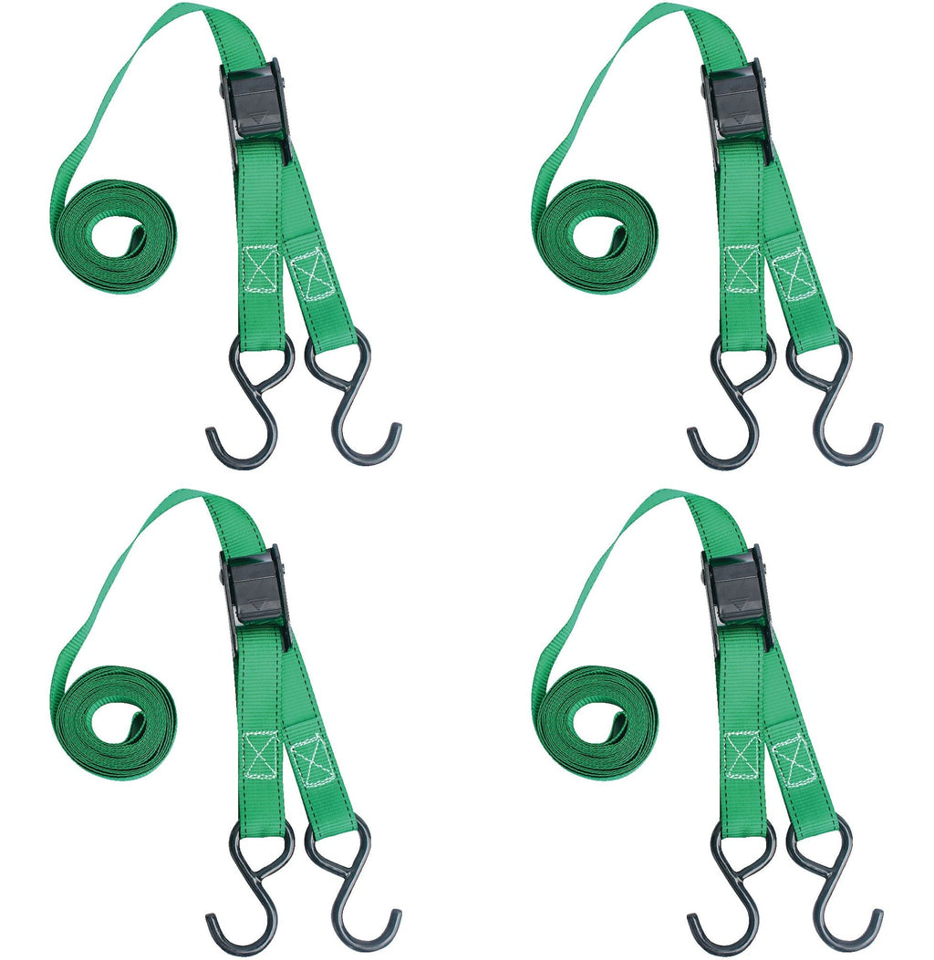MotoMaster 900-lb Cambuckle Tie-Down Straps, Weatherproof, 1-in x 10-ft, 4-pk