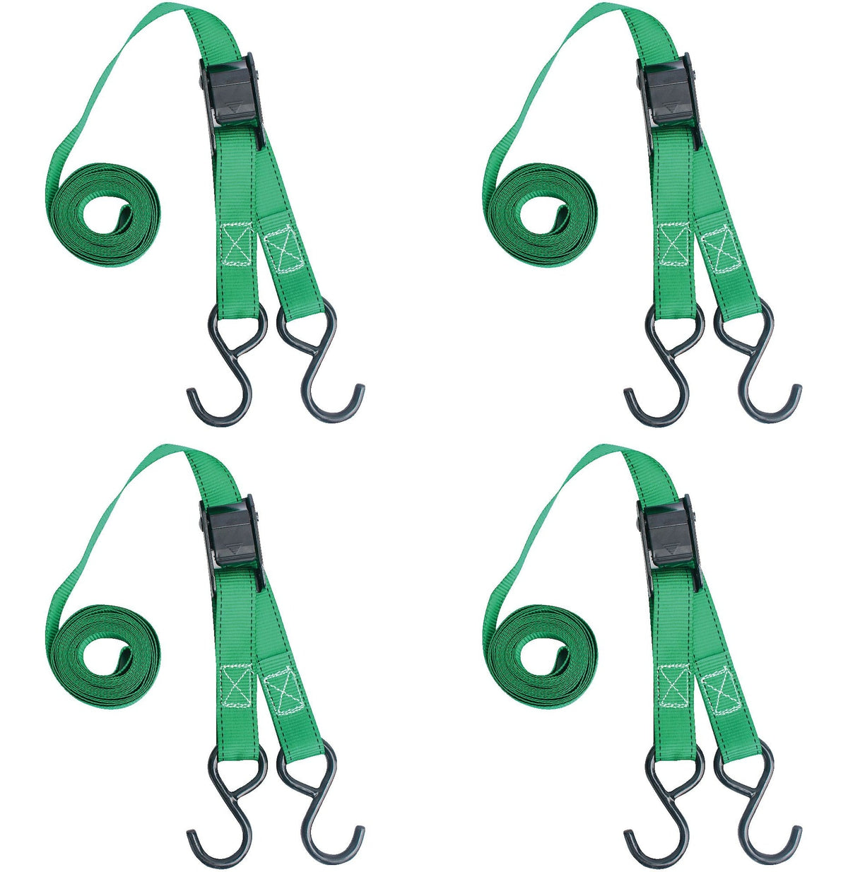 MotoMaster 900-lb Cambuckle Tie-Down Straps, Weatherproof, 1-in x 10-ft, 4-pk