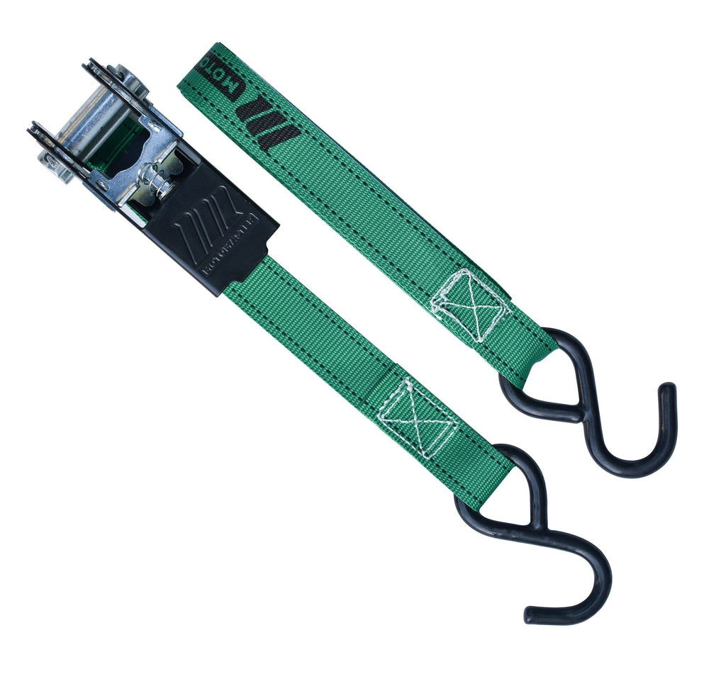 MotoMaster 900-lb Ratchet Tie-Down Straps, Non-Padded, 1-in x 10-ft, 4-pk