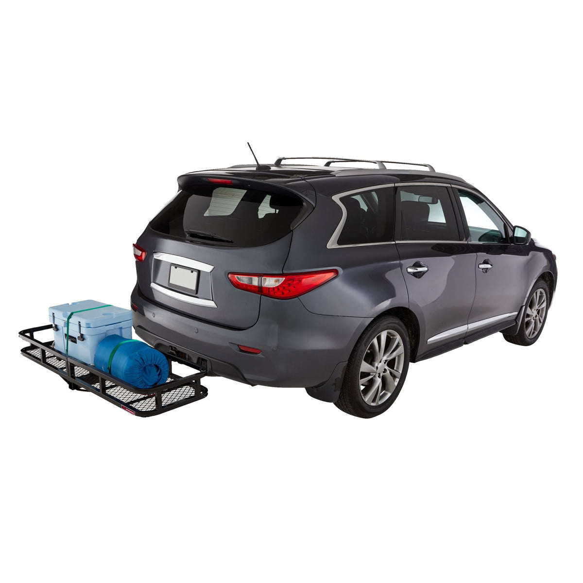 MotoMaster Hitch Basket, Steel with Folding Shank
