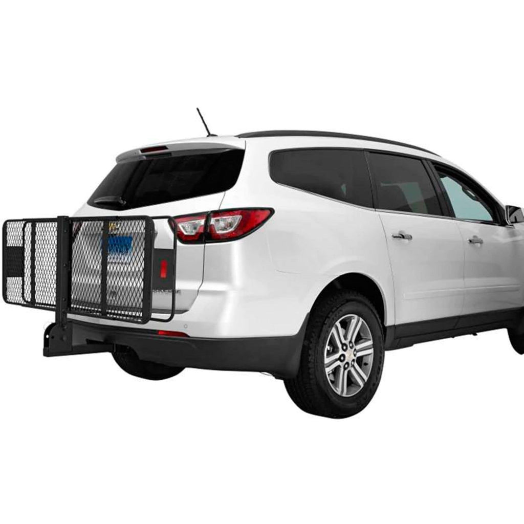 MotoMaster Hitch Basket, Steel with Folding Shank