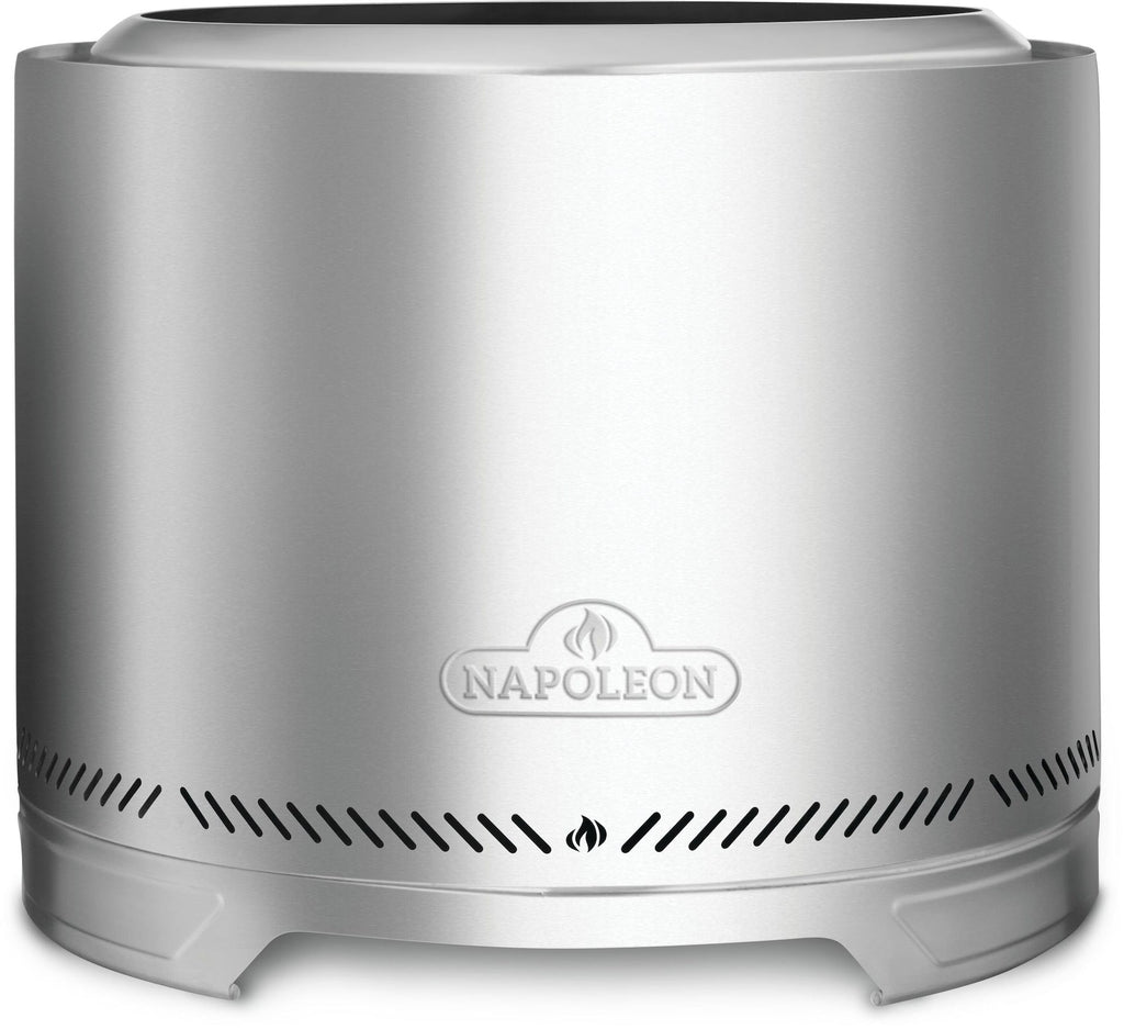 Napoleon Timberwolf Outdoor Smokeless Multi-Fuel Fire Pit, Stainless Steel, 22-in
