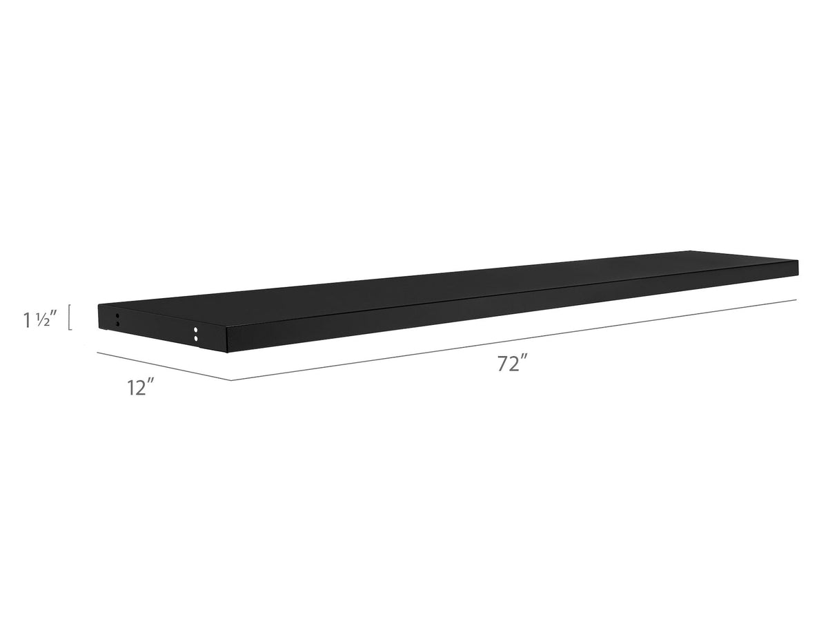 NewAge Bold 3.0 Display Wall Shelf Set, 72-in, Black, 2-pk