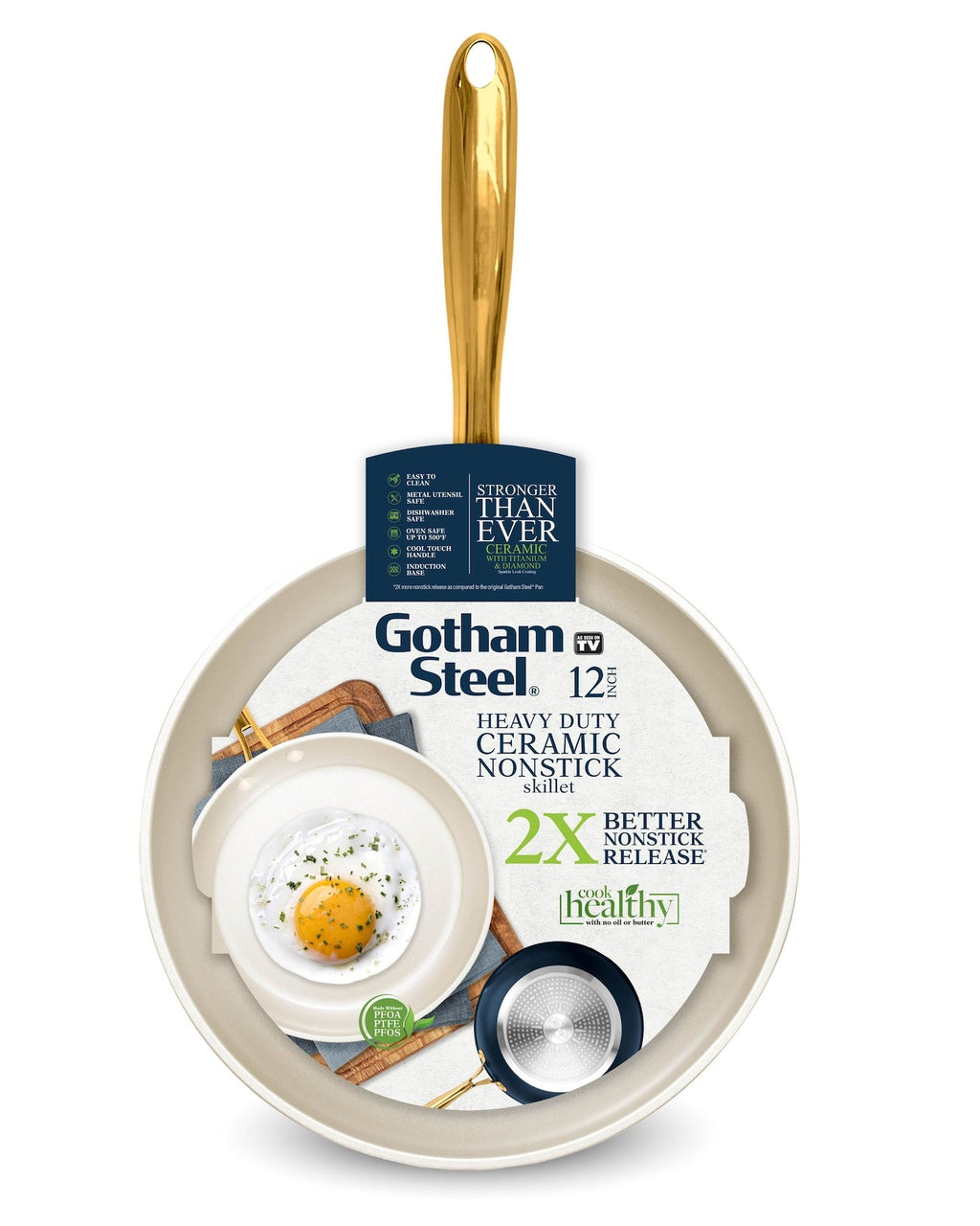OB Steel Natural Collection Nonstick Fry Pan, Dishwasher-safe, 12-in
