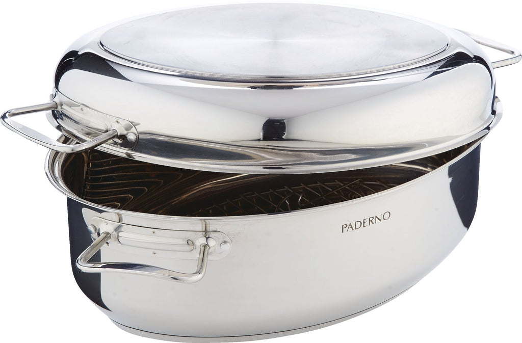 PADERNO 18/10 Stainless Steel Multi-Roaster with Removable Rack, 50.3 x 18cm