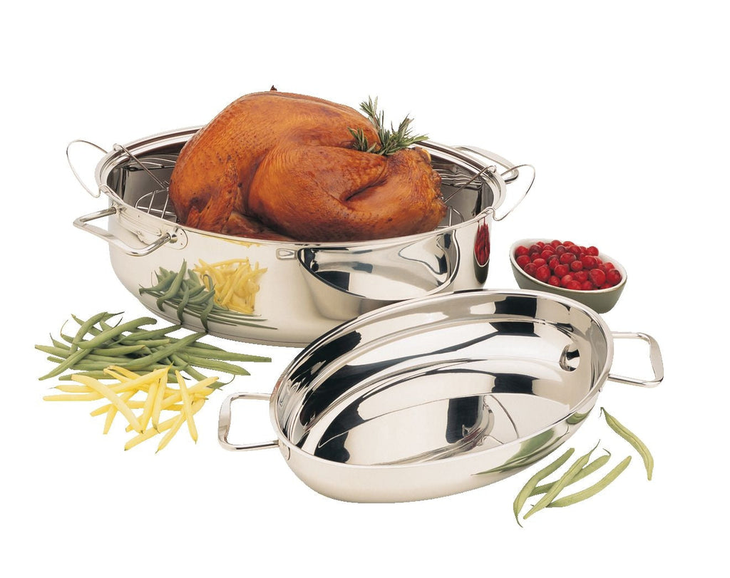 PADERNO 18/10 Stainless Steel Multi-Roaster with Removable Rack, 50.3 x 18cm