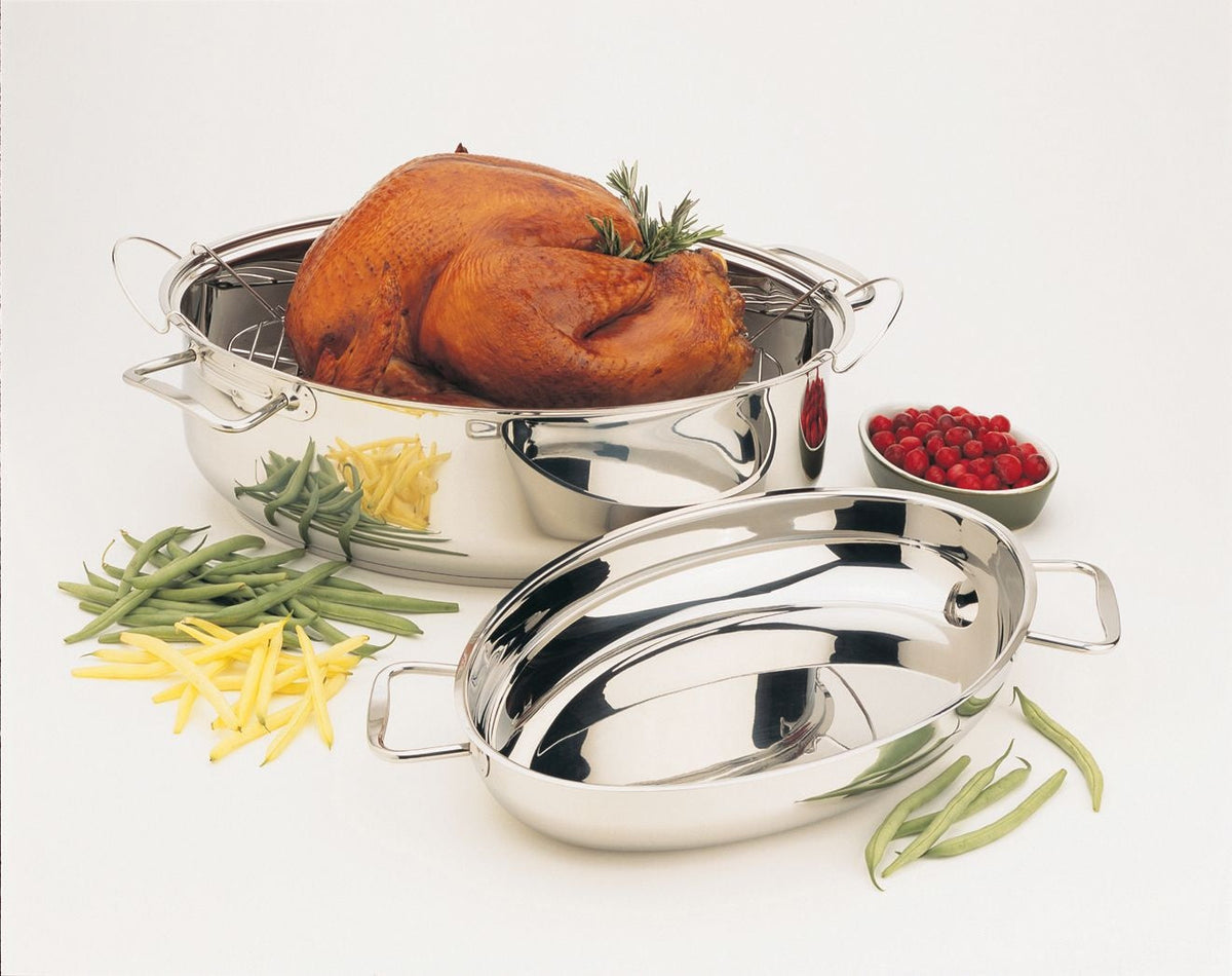 PADERNO 18/10 Stainless Steel Multi-Roaster with Removable Rack, 50.3 x 18cm