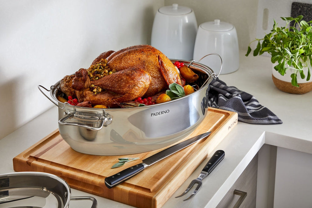 PADERNO 18/10 Stainless Steel Multi-Roaster with Removable Rack, 50.3 x 18cm