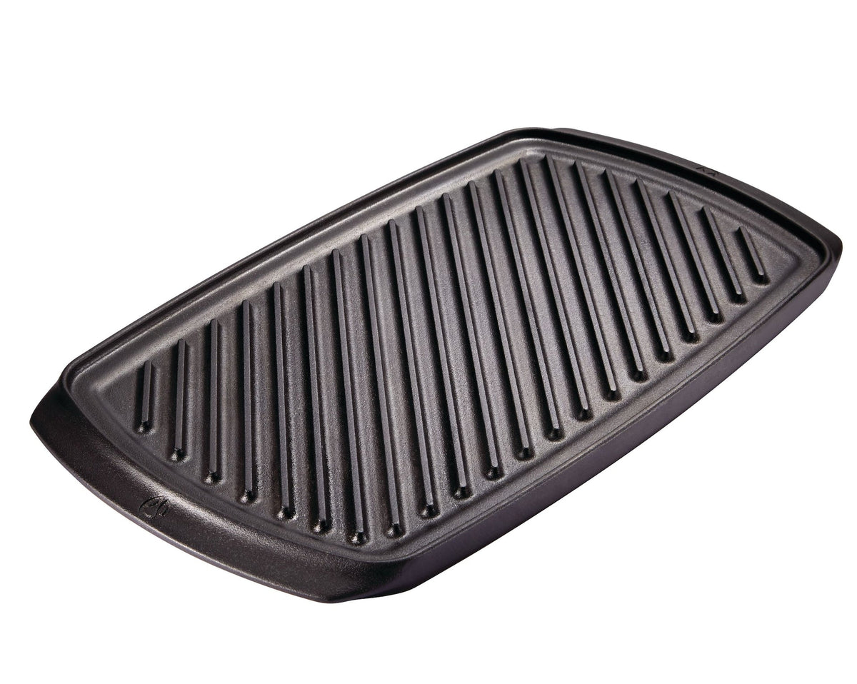 PADERNO Signature Cast Iron Reversible Grill & Griddle, BBQ & Oven Safe, Black, 20-in x 10-in