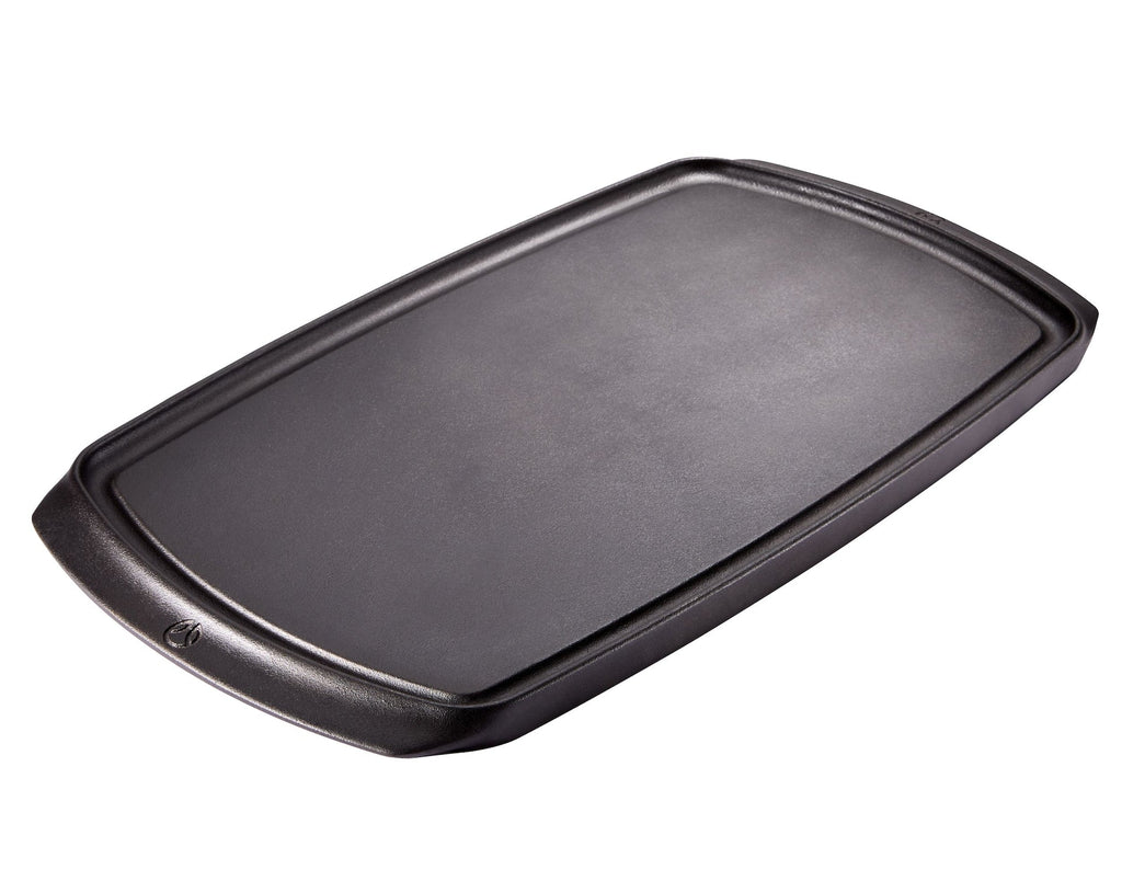 PADERNO Signature Cast Iron Reversible Grill & Griddle, BBQ & Oven Safe, Black, 20-in x 10-in