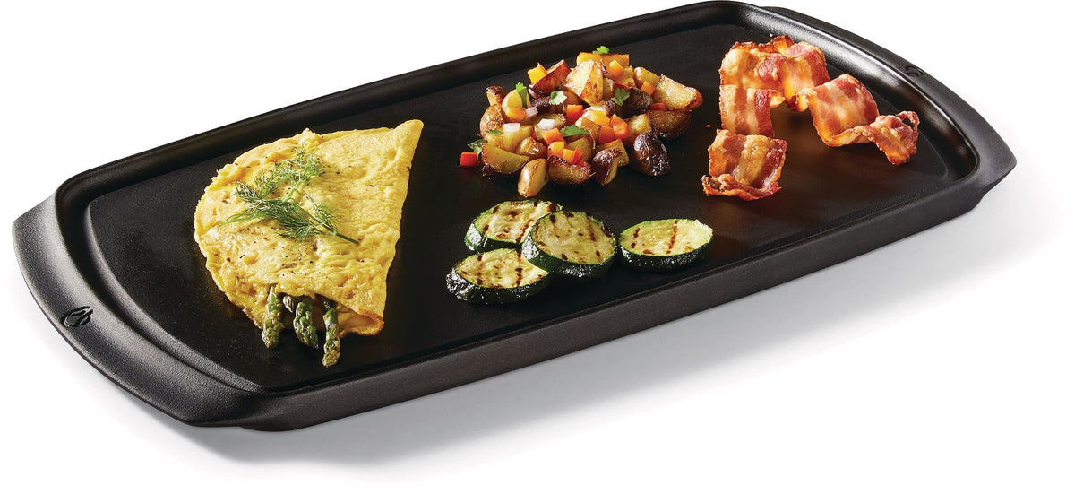 PADERNO Signature Cast Iron Reversible Grill & Griddle, BBQ & Oven Safe, Black, 20-in x 10-in