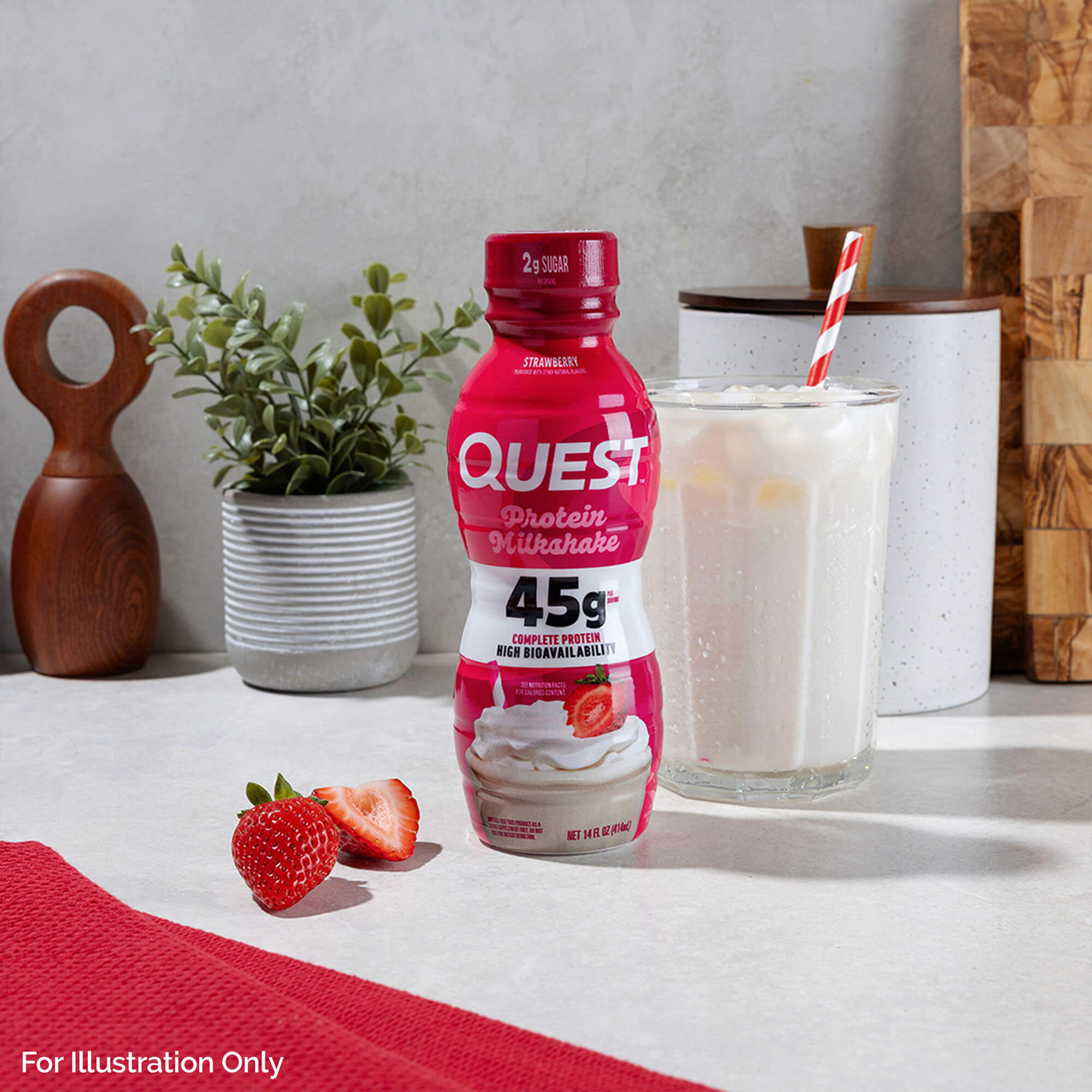 Strawberry 45g Protein Milkshake