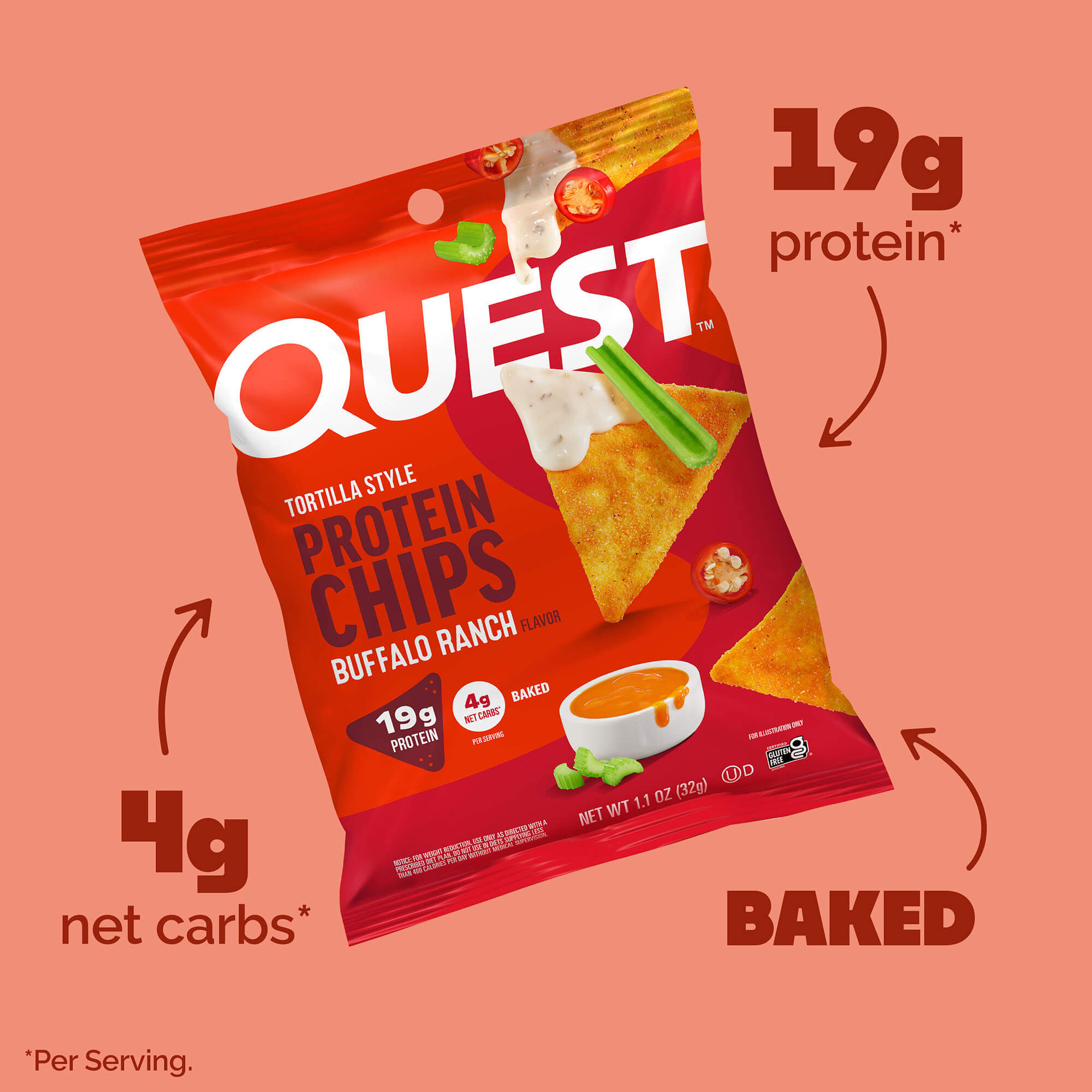 Buffalo Ranch Protein Chips
