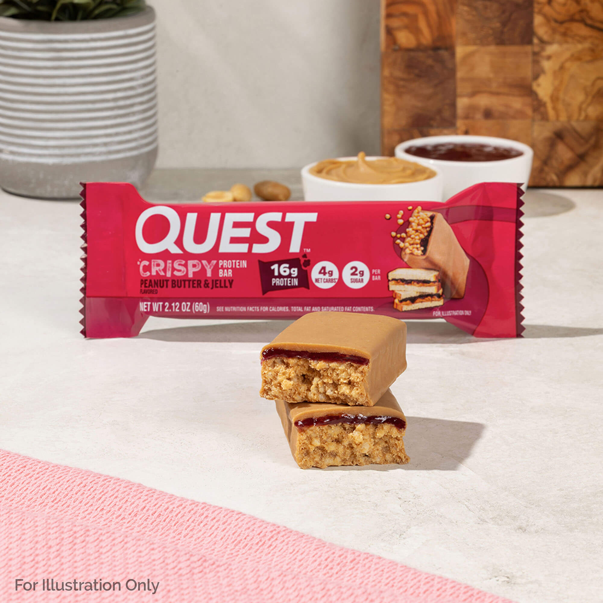 Peanut Butter & Jelly Crispy Hero Protein Bars