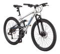 Raleigh Tracker DS Mountain Bike with 21-Speed Shimano Shifting System, Silver