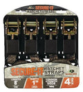 RPS Ratchet Tie-Down Straps, 1-in x 8-ft (2.54 cm x 2.4 m), 4-pk