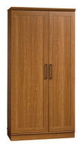 Sauder Homeplus 2-Door Storage Cabinet/Pantry with Adjustable Shelves, Sienna Oak Finish