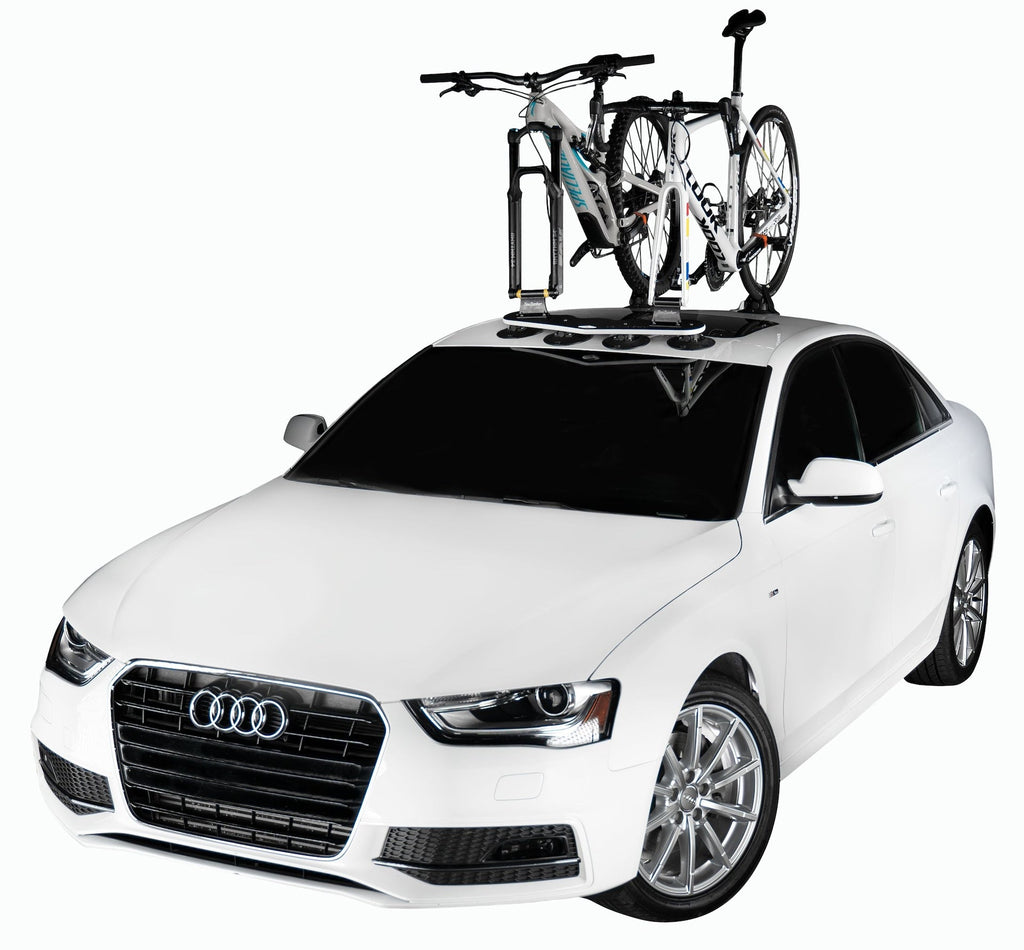 SeaSucker Mini Bomber MAX 2-Bike Fork-Mount Bike Carrier/Rack with HUSKE Plugs, Black