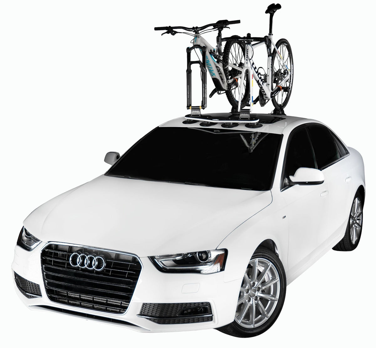 SeaSucker Mini Bomber MAX 2-Bike Fork-Mount Bike Carrier/Rack with HUSKE Plugs, Black