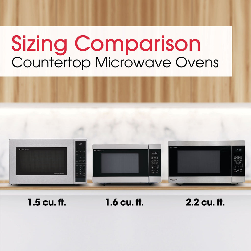 Sharp XL Countertop Microwave Oven with Inverter, 2.2-cu-ft