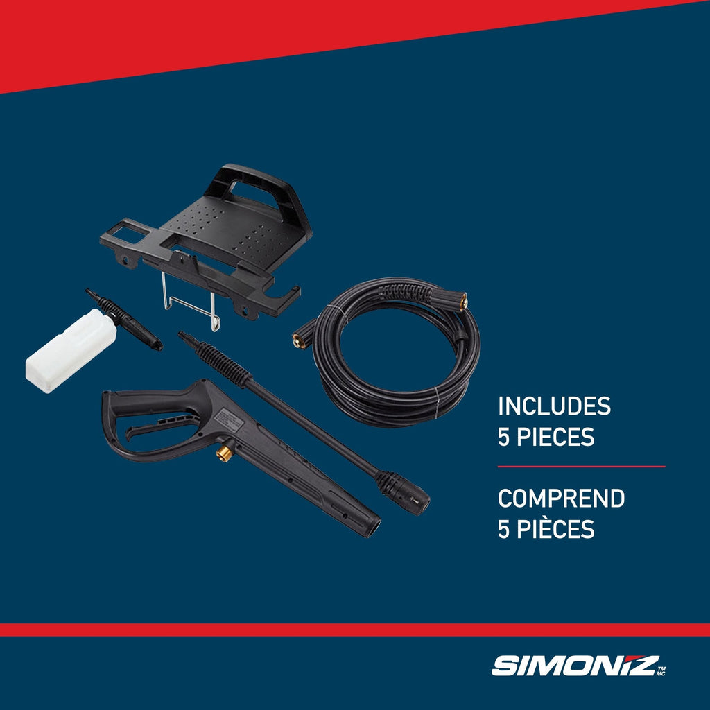 SIMONIZ 1650 PSI 1.8 GPM Corded Cold Water Electric Pressure Washer with Foam Blaster