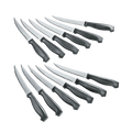 Simplicité Stainless Steel Laser Steak Knife Set, Dishwasher Safe, 12-pc
