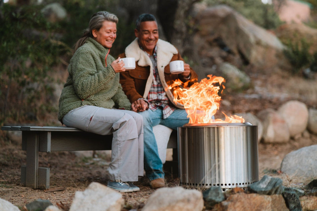 Solo Stove Stainless Steel Smokeless Bonfire Fire Pit with Removable Ash Pan, 19.5 x 14-in