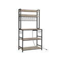 Songmics Home 5-Shelf Grey Baker's Rack with 4 AC Outlets